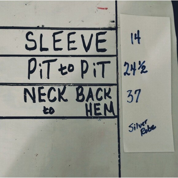 Robe Women's Wrap Belted 3/4 Sleeve Wide Lace Trim Opaque Wrap Grey Pewter Knee - Picture 7 of 10